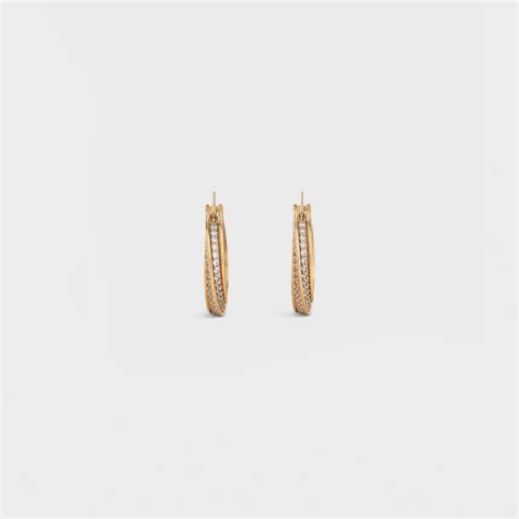 celine edwige earrings twist|EDWIGE TWISTED HOOPS IN BRASS WITH GOLD FINISH .